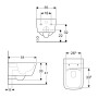 Geberit iCon Square Wand-WC Tiefspüler ohne Spülrand