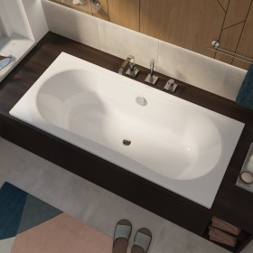 Steel Duo 180-2 Rechteck-Stahl-Körperformbadewanne 180 x 80 cm