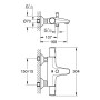 GROHE Precision Start Thermostat-Wannenbatterie 1/2