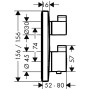 hansgrohe Ecostat Square Thermostat Unterputz für 2 Verbraucher