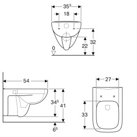 Geberit Renova Plan Wand-Tiefspül-WC spülrandlos