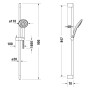 Duravit Brauseset 90 cm mit Handbrause 3jet 11 cm MinusFlow