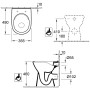 Villeroy & Boch Vicare Flachspül-WC spülrandlos, bodenstehend