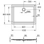 GROHE Universal Duschwanne 80 x 100 cm