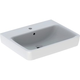 Geberit Renova Plan Aufsatzwaschtisch 60 cm mit Hahnloch mittig und Überlauf