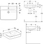 Geberit Renova Plan Aufsatzwaschtisch 60 cm mit Hahnloch mittig und Überlauf