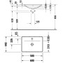 Duravit D-Neo Einbauwaschtisch 60 cm, mit 1 Hahnloch und Überlauf