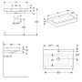 Geberit iCon Aufsatzwaschtisch 75 cm mit Hahnloch