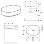 Geberit VariForm Aufsatzwaschtisch 55 x 40 cm, ohne Überlauf