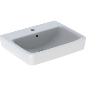 Geberit Renova Plan Aufsatzwaschtisch 55 cm mit Hahnloch mittig und Überlauf