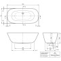 Villeroy & Boch Theano freistehende Badewanne 155 x 75 cm