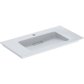 Geberit ONE Möbelwaschtisch 90 cm, Abgang horizontal, 1 Hahnloch, ohne Überlauf