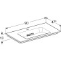 Geberit ONE Möbelwaschtisch 90 cm, Abgang horizontal, 1 Hahnloch, ohne Überlauf