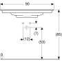 Geberit ONE Möbelwaschtisch 90 cm, Abgang horizontal, 1 Hahnloch, ohne Überlauf