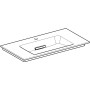Geberit ONE Möbelwaschtisch 90 cm, Abgang horizontal, 1 Hahnloch, ohne Überlauf