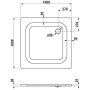 Steel Plan Stahl-Duschwanne superflach 100 x 100 x 2,5 cm