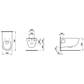 WC mural sans bride LAUFEN PRO LIBERTY