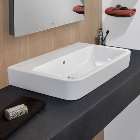Villeroy & Boch O.novo Aufsatz-Waschtisch 60 x 46 cm mit Überlauf, ohne Hahnloch
