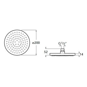 Doccetta Roca Rainsense rotonda 20 cm