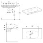 Geberit Acanto Waschtisch mit Ablagefläche 90 x 48,2 cm