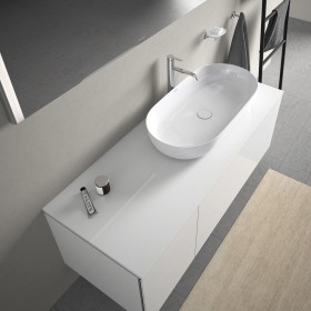 Lavabo da appoggio Duravit Luv senza piano portasaponi 80 x 40 cm
