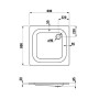 Steel 80 Stahl-Duschwanne flach 80 x 80 x 6,5 cm