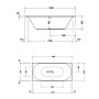 Duravit D-Neo Rechteck-Badewanne 180 x 80 cm, Einbauversion, Ab- und Überlauf mittig