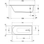 Duravit D-Neo Rechteck-Badewanne 170 x 75 cm, Einbauversion