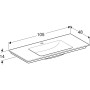 Geberit ONE Möbelwaschtisch 105 cm, Abgang vertikal, 1 Hahnloch, ohne Überlauf