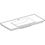 Geberit ONE Möbelwaschtisch 105 cm, Abgang vertikal, 1 Hahnloch, ohne Überlauf