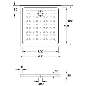 Villeroy & Boch O.novo Duschwanne 90 x 90 cm