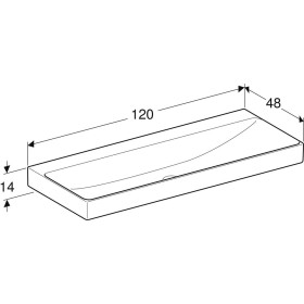 Geberit ONE Waschtisch 120 cm, Abgang vertikal, ohne Hahnloch, ohne Überlauf