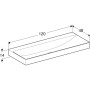 Geberit ONE Waschtisch 120 cm, Abgang vertikal, ohne Hahnloch, ohne Überlauf