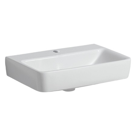 Geberit Renova Compact Waschtisch 55 cm mit Hahnloch, ohne Überlauf
