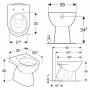 Geberit Renova Stand-WC Tiefspüler, Abgang vertikal, teilgeschlossene Form