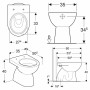 Geberit Renova Stand-WC Tiefspüler, Abgang vertikal, teilgeschlossene Form