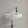 Villeroy & Boch O.novo Handwaschbecken compact 36 x 25 cm mit Überlauf, Becken links