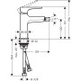 hansgrohe Metropol Einhebel-Bidetmischer mit Hebelgriff und Push-Open Ablaufgarnitur