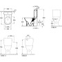 Villeroy & Boch O.novo Stand-Tiefspülklosett Compact für Kombination, spülrandlos