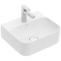 Villeroy & Boch Finion Handwaschbecken 43 x 39 cm mit Hahnloch, mit ViFlow Überlauf