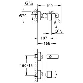 GROHE Concetto Einhand-Wannenbatterie