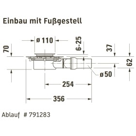 Duravit Duschwannenablauf für Tempano Duschwannen