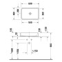 Duravit Qatego Aufsatzbecken eckig 60 x 40 cm, mit HygieneGlace