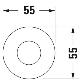 Support doccia Duravit con rosone rotondo