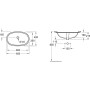 Villeroy & Boch O.novo Unterbauwaschtisch, 60 cm