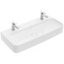 Villeroy & Boch Finion Aufsatzwaschtisch 100 cm mit 2 Hahnlöcher, ohne Überlauf und Unterseite geschliffen