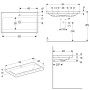 Geberit iCon Light Waschtisch 90 cm mit Hahnloch mittig, ohne Überlauf