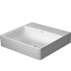 Lavabo Duravit DuraSquare senza foro per rubinetto, 50 x 47 cm
