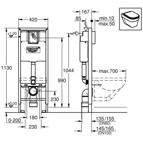 GROHE Rapid SL per WC sospeso