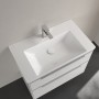 Villeroy & Boch Subway 3.0 Schrankwaschtisch 80 cm, mit 1 Hahnloch, ohne Überlauf